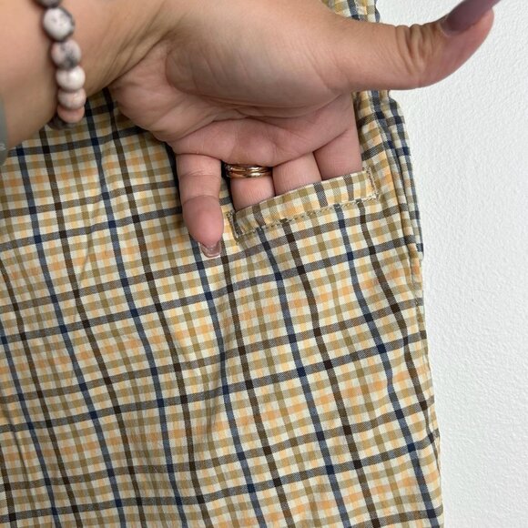 Tommy Bahama Shorts Mens 36 Tan Blue Plaid Check Nylon Stretch Lightweight Beach - Picture 8 of 14